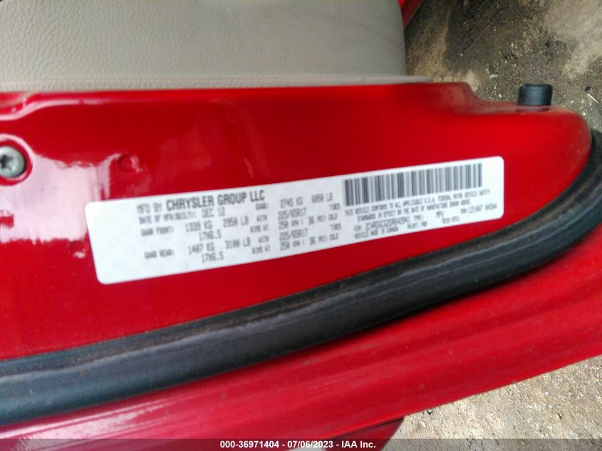 2013 DODGE GRAND CARAVAN SXT - 2C4RDGCG2DR642941