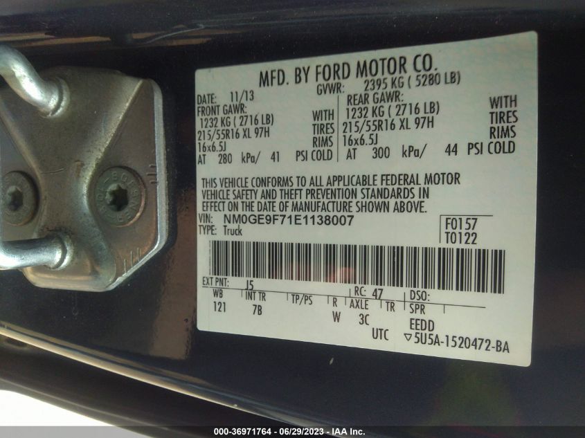 2014 FORD TRANSIT CONNECT WAGON XLT - NM0GE9F71E1138007