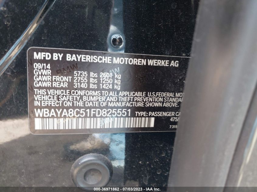 2015 BMW 7 SERIES 750I/ALPINA B7 - WBAYA8C51FD825551