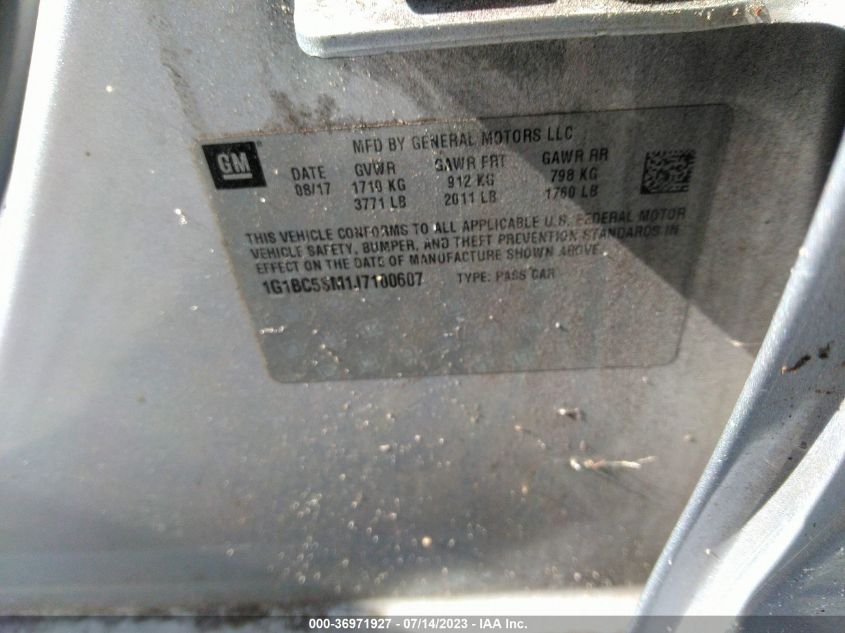 2018 CHEVROLET CRUZE LS - 1G1BC5SM1J7100607