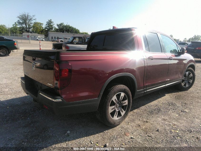 2019 HONDA RIDGELINE RTL - 5FPYK3F54KB031233