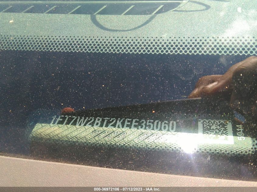 2019 FORD SUPER DUTY F-250 SRW XL/XLT/LARIAT - 1FT7W2BT2KEE35060