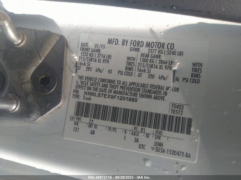 2015 FORD TRANSIT CONNECT XL - NM0LS7EX9F1201885