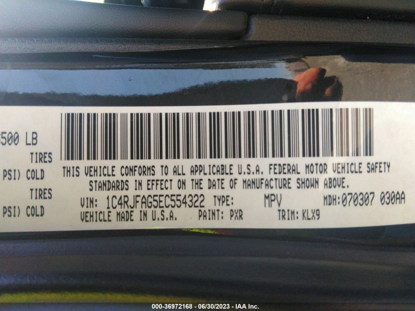 2014 JEEP GRAND CHEROKEE LAREDO - 1C4RJFAG5EC554322