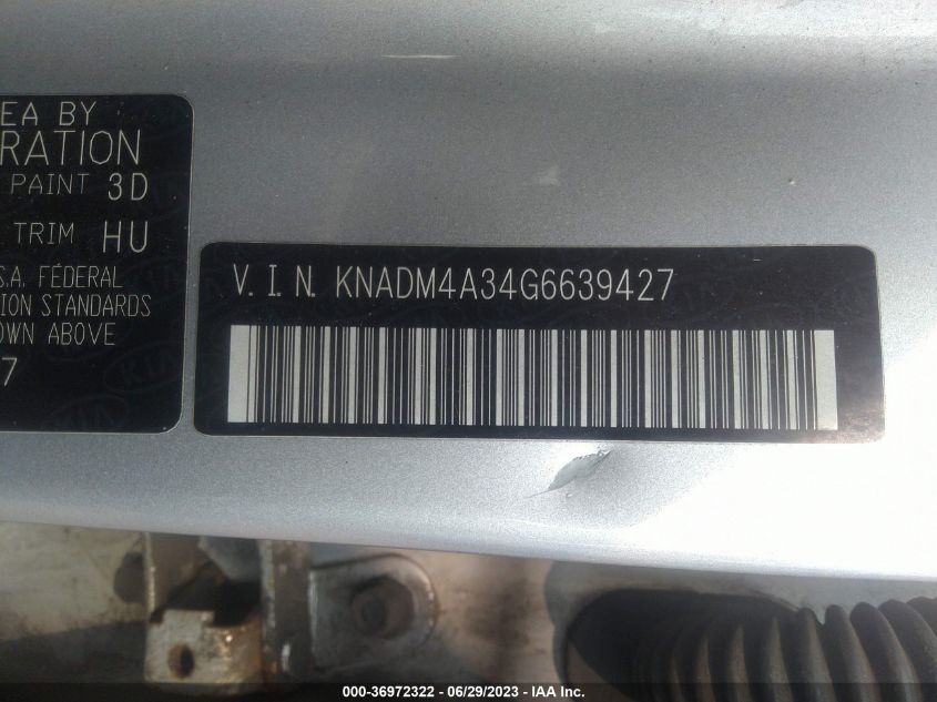 2016 KIA RIO LX - KNADM4A34G6639427