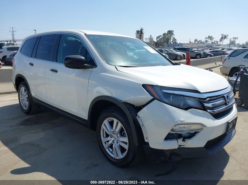 2017 HONDA PILOT LX - 5FNYF5H15HB015795