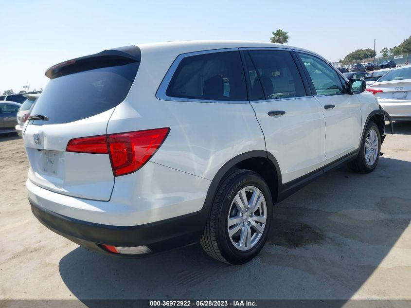 2017 HONDA PILOT LX - 5FNYF5H15HB015795