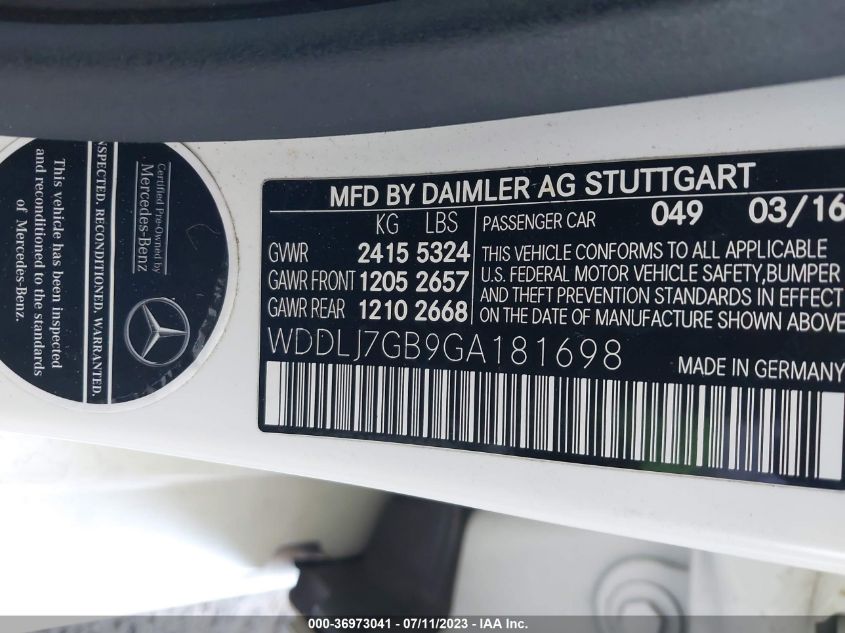 2016 MERCEDES-BENZ CLS AMG CLS 63 S-MODEL WDDLJ7GB9GA181698