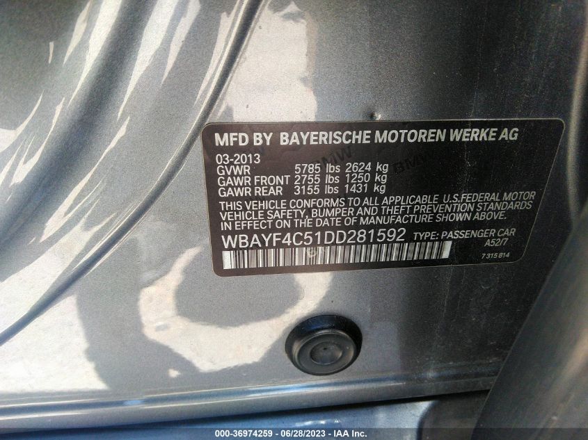 2013 BMW 7 SERIES 740LI XDRIVE - WBAYF4C51DD281592