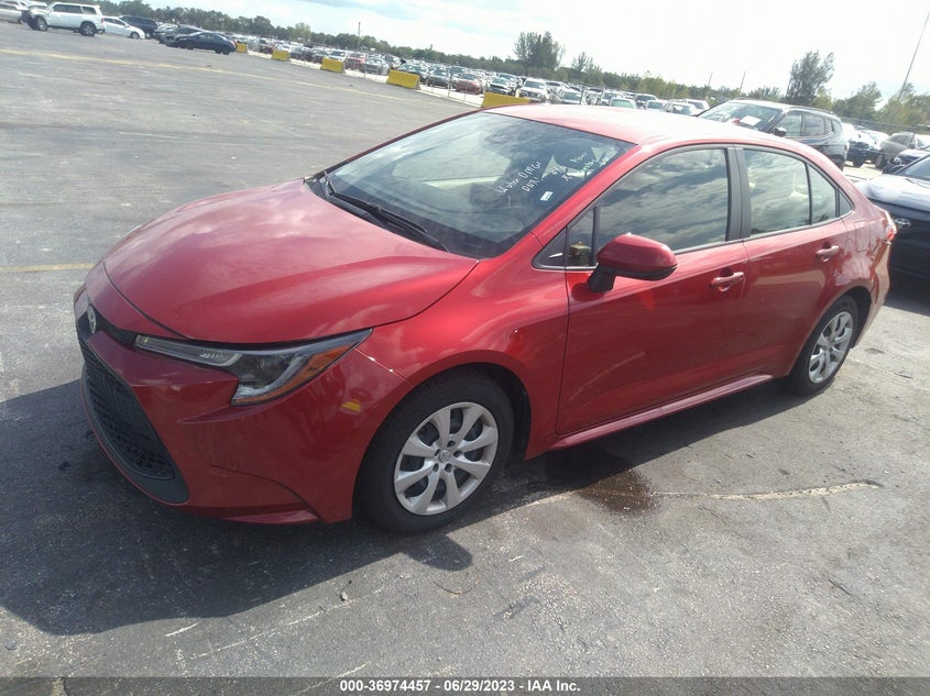 VIN JTDEPMAE9MJ165922 2021 TOYOTA COROLLA LE