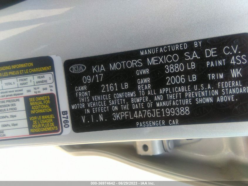 2018 KIA FORTE LX - 3KPFL4A76JE199388