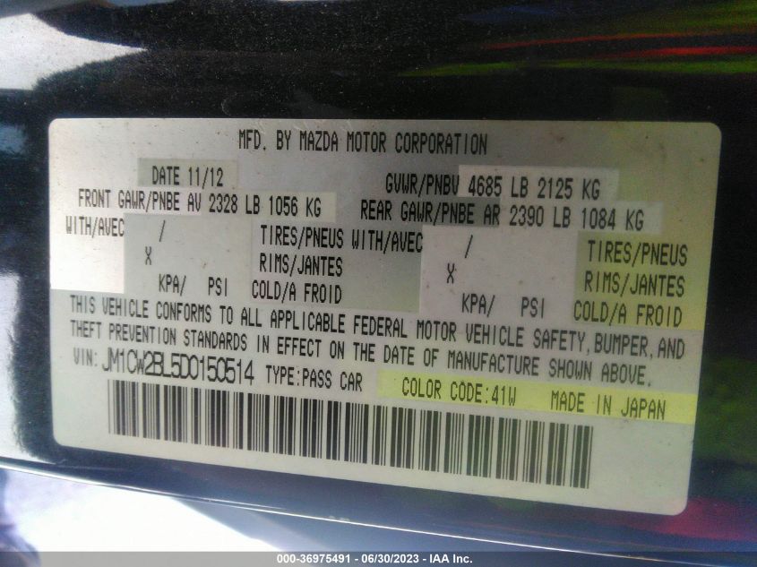 2013 MAZDA MAZDA5 SPORT - JM1CW2BL5D0150514