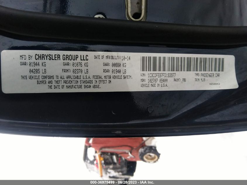 2015 DODGE DART GT - 1C3CDFEB7FD193977