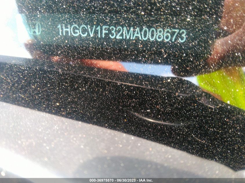 2021 HONDA ACCORD SEDAN SPORT - 1HGCV1F32MA008673