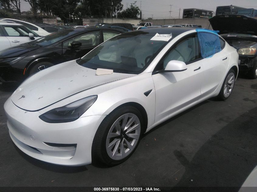 2022 TESLA MODEL 3 - 5YJ3E1EA1NF320295