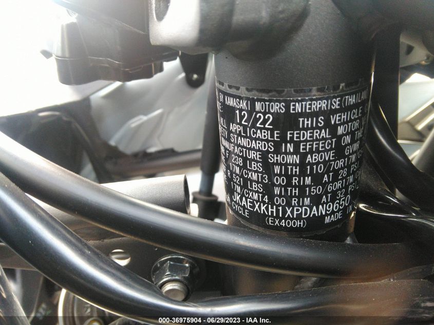 2023 KAWASAKI EX400 JKAEXKH1XPDAN9650