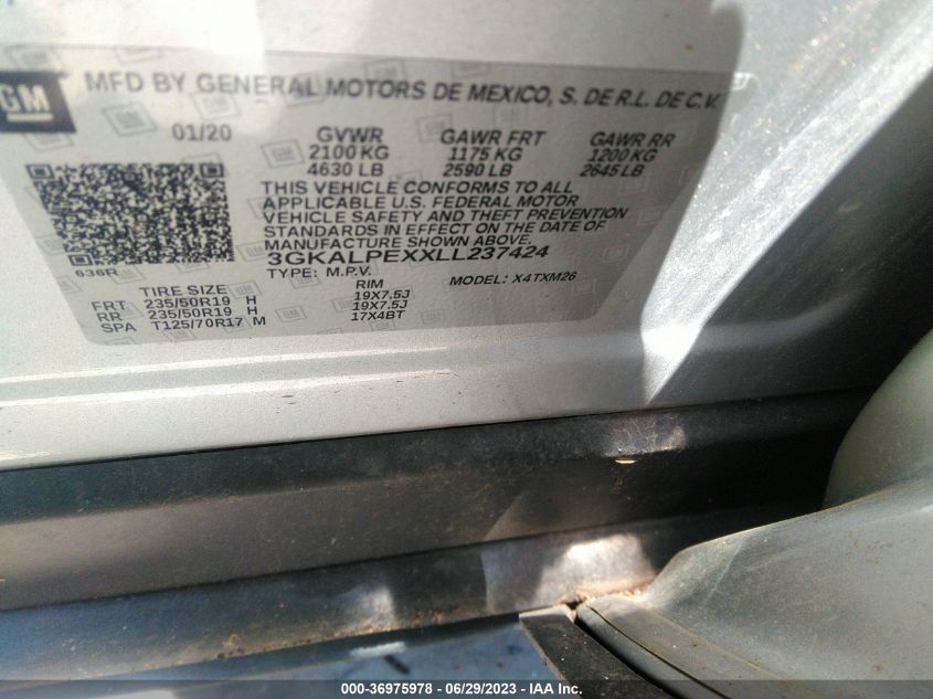 2020 GMC TERRAIN SLT - 3GKALPEXXLL237424