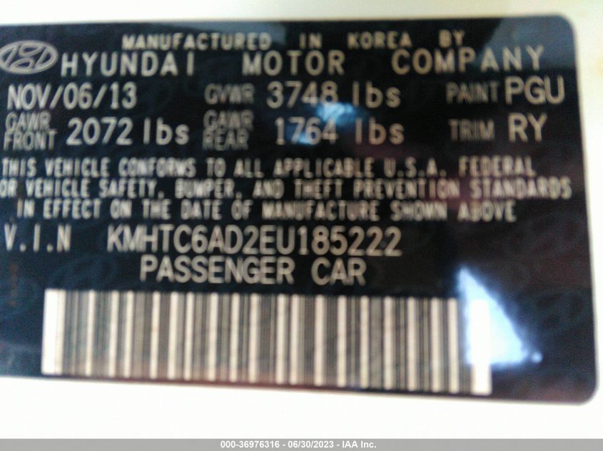 2014 HYUNDAI VELOSTER - KMHTC6ADZEU185222