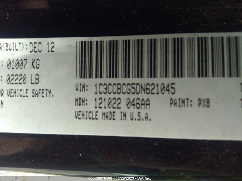2013 CHRYSLER 200 LIMITED - 1C3CCBCG5DN621045