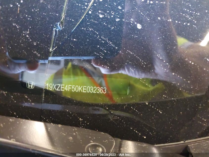 2019 HONDA INSIGHT EX 19XZE4F50KE032363