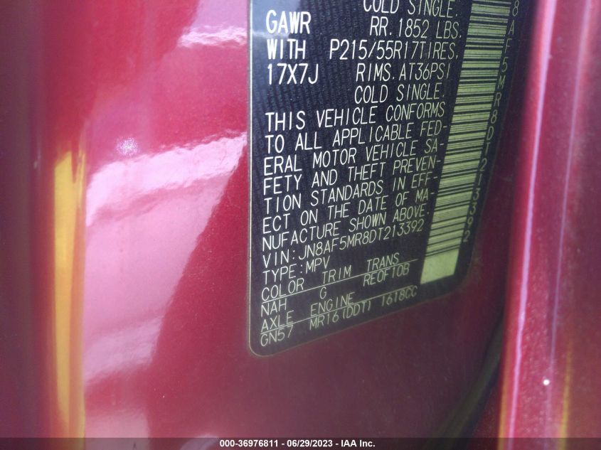 2013 NISSAN JUKE S - JN8AF5MR8DT213392