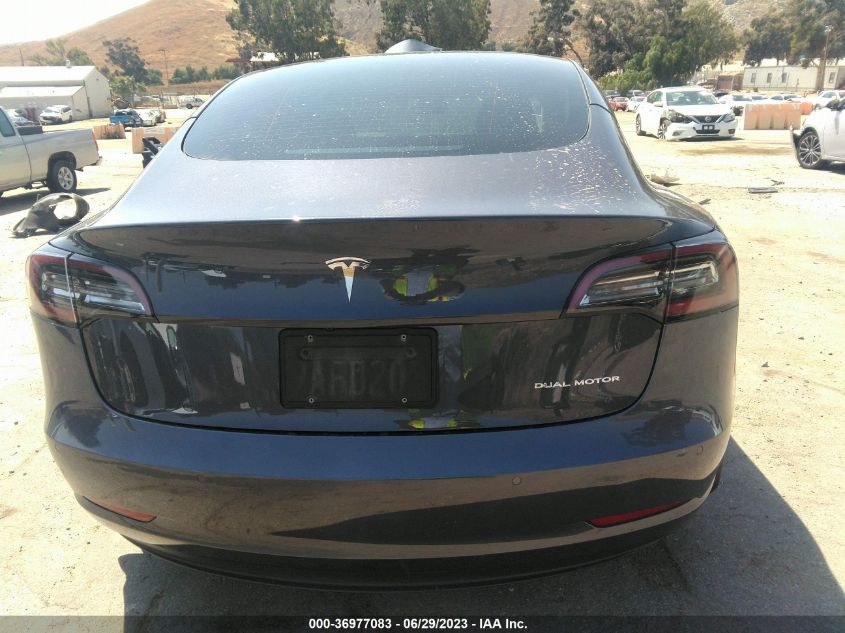 2022 TESLA MODEL 3 LONG RANGE - 5YJ3E1EB6NF182407