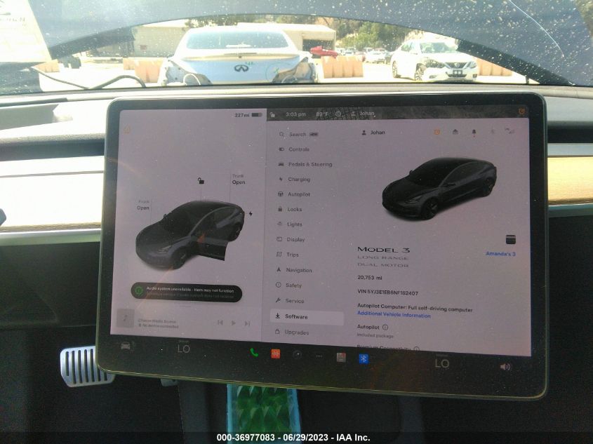 2022 TESLA MODEL 3 LONG RANGE - 5YJ3E1EB6NF182407