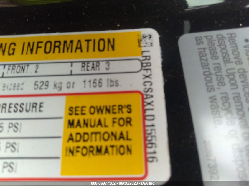 VIN LRBFXCSAXLD155616 2020 BUICK ENVISION ESSENCE