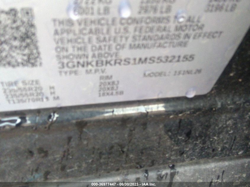 2021 CHEVROLET BLAZER RS - 3GNKBKRS1MS532155