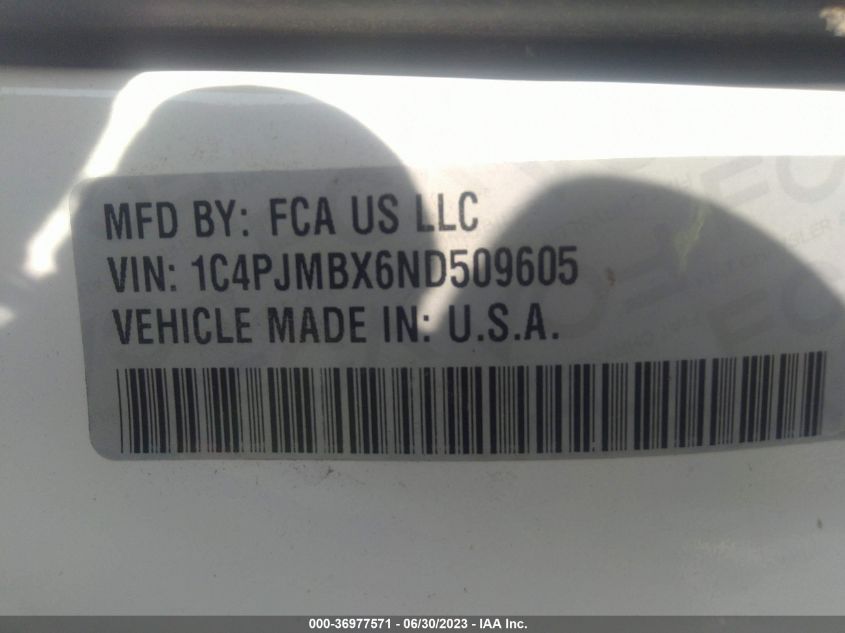 2022 JEEP CHEROKEE TRAILHAWK - 1C4PJMBX6ND509605