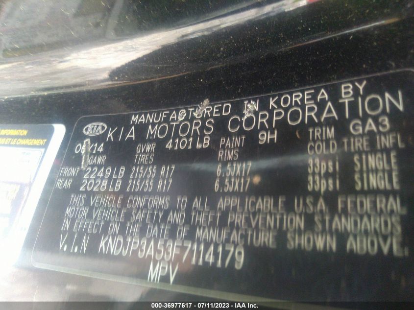 2015 KIA SOUL + - KNDJP3A53F7114179