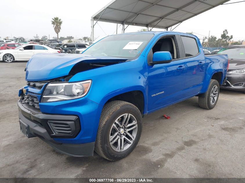 2021 CHEVROLET COLORADO 2WD WORK TRUCK - 1GCGSBEN7M1250151
