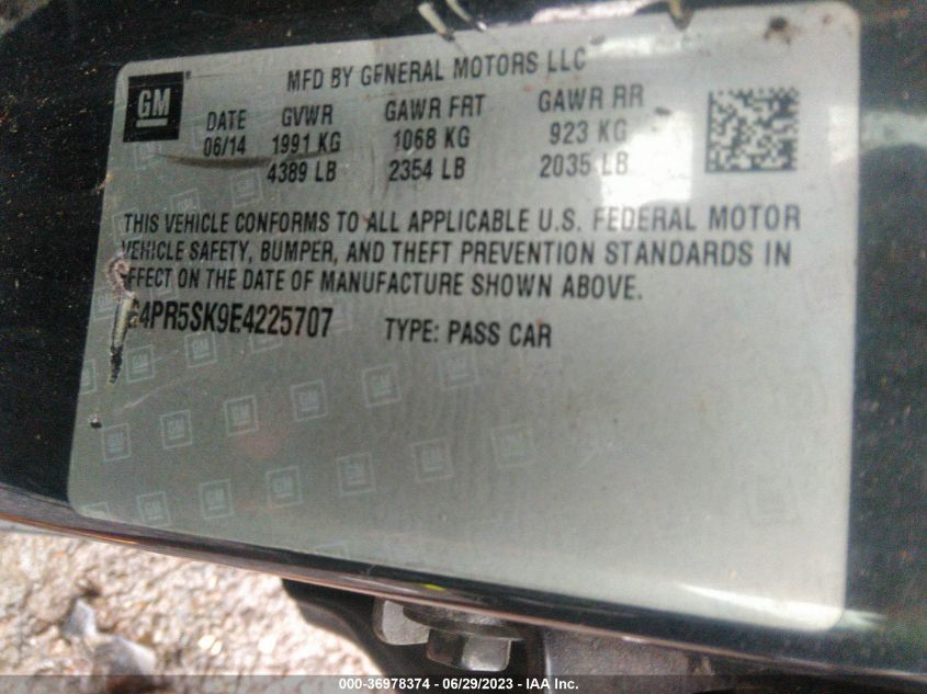 2014 BUICK VERANO CONVENIENCE GROUP - 1G4PR5SK9E4225707
