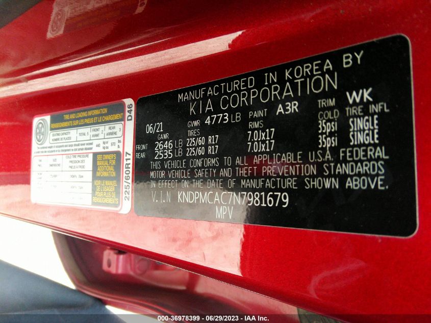 2022 KIA SPORTAGE LX - KNDPMCAC7N7981679
