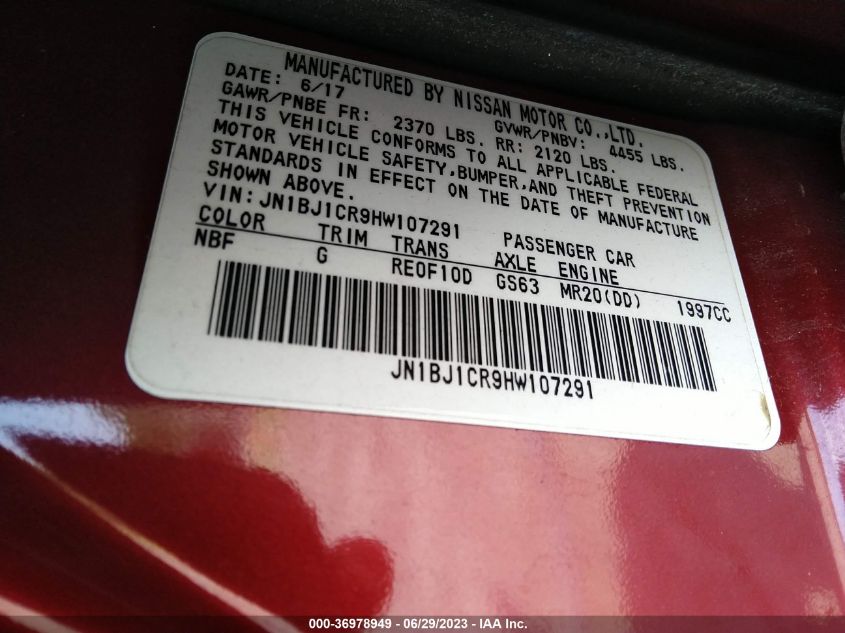 2017 NISSAN ROGUE SPORT SV - JN1BJ1CR9HW107291