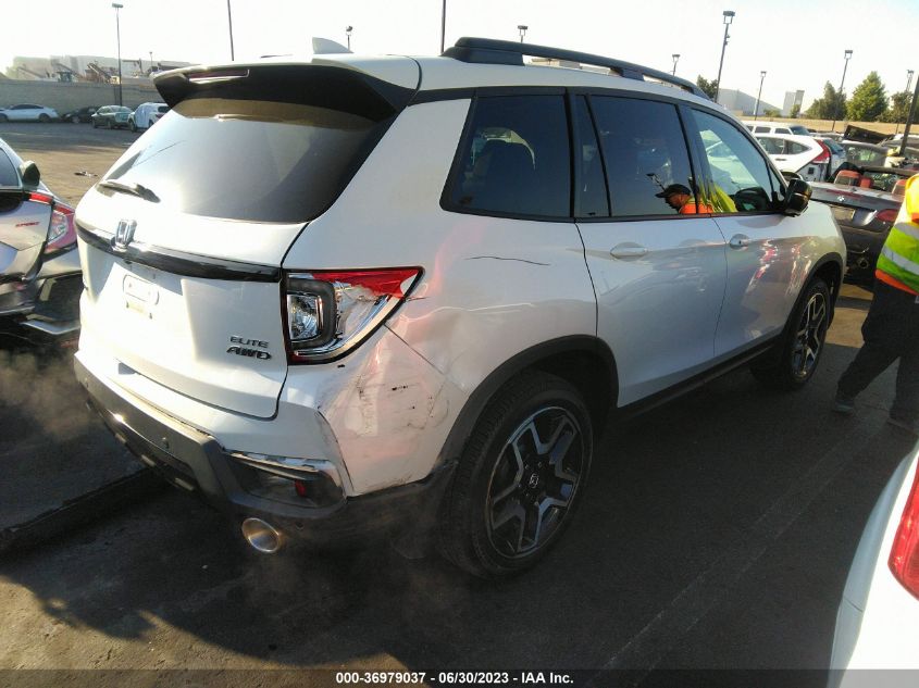 2022 HONDA PASSPORT ELITE - 5FNYF8H04NB015016