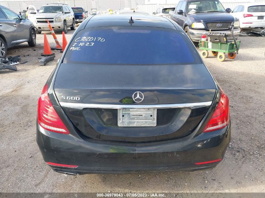2015 MERCEDES-BENZ S-CLASS S 600 - WDDUG7GB1FA095996