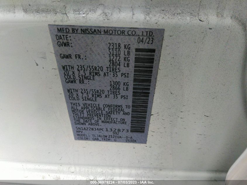 2023 NISSAN MURANO SV - 5N1AZ2BJ4PC132873