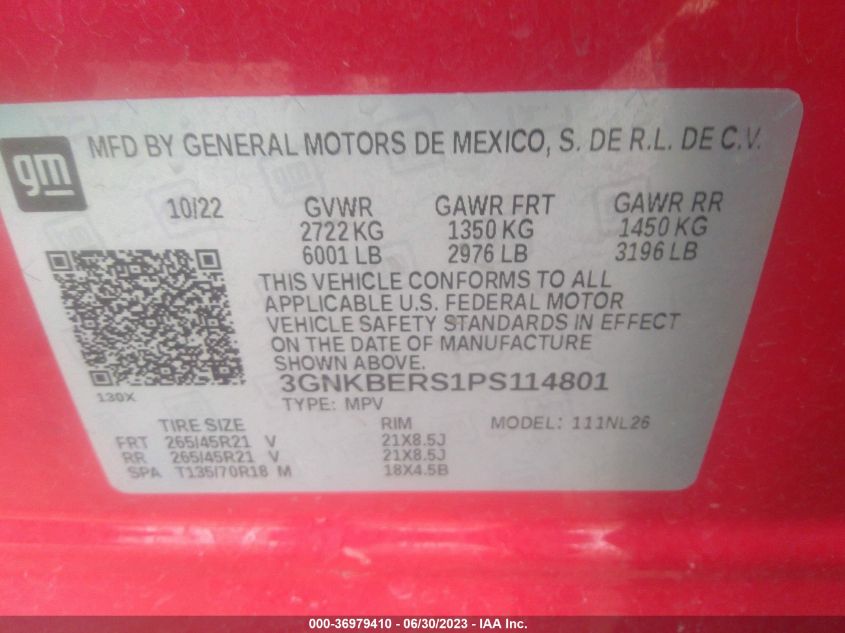 2023 CHEVROLET BLAZER RS - 3GNKBERS1PS114801