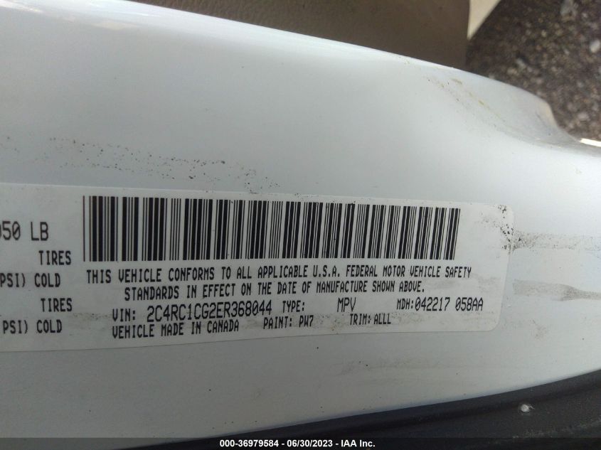 2014 CHRYSLER TOWN & COUNTRY TOURING-L - 2C4RC1CG2ER368044