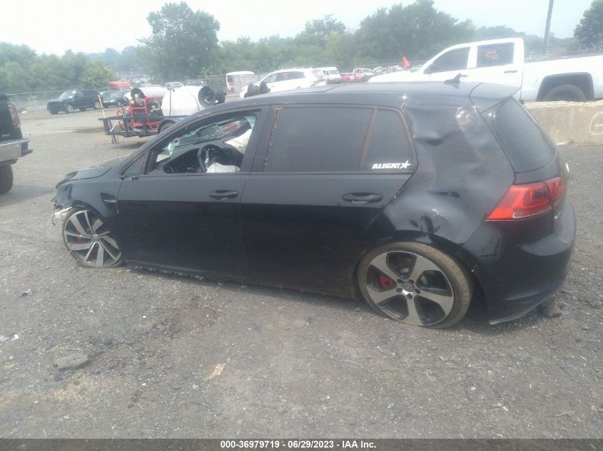 2016 VOLKSWAGEN GOLF GTI SE W/PERFORMANCE PKG - 3VW547AU3GM037004