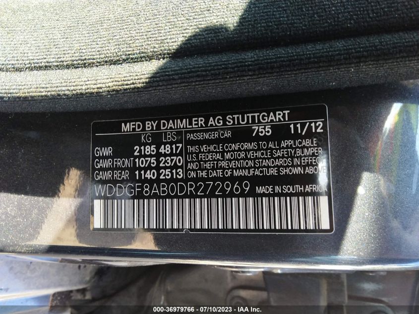 2013 MERCEDES-BENZ C 300 SPORT 4MATIC/LUXURY 4MATIC - WDDGF8AB0DR272969