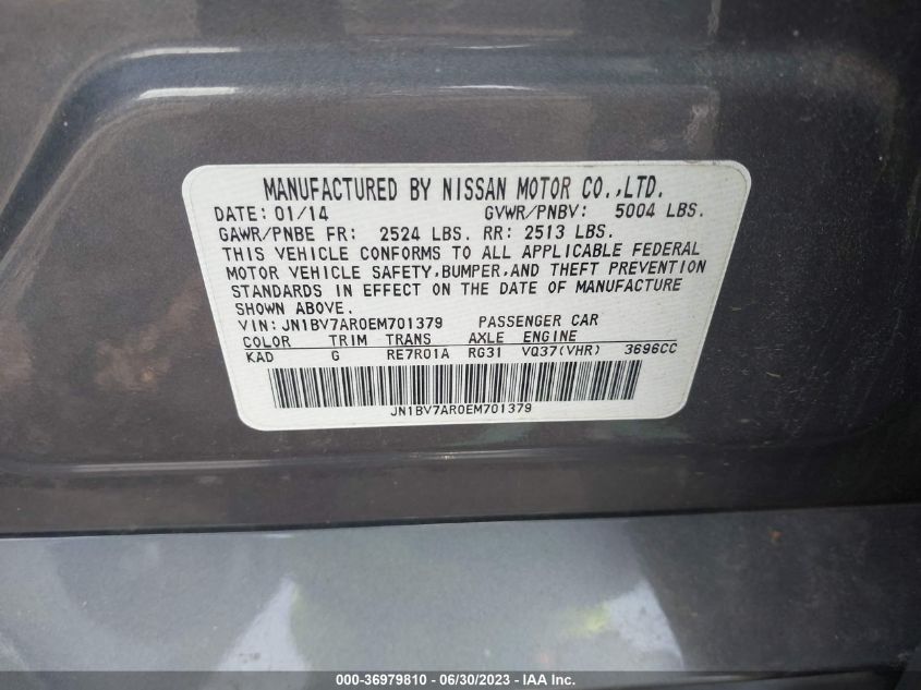2014 INFINITI Q50 PREMIUM - JN1BV7AR0EM701379
