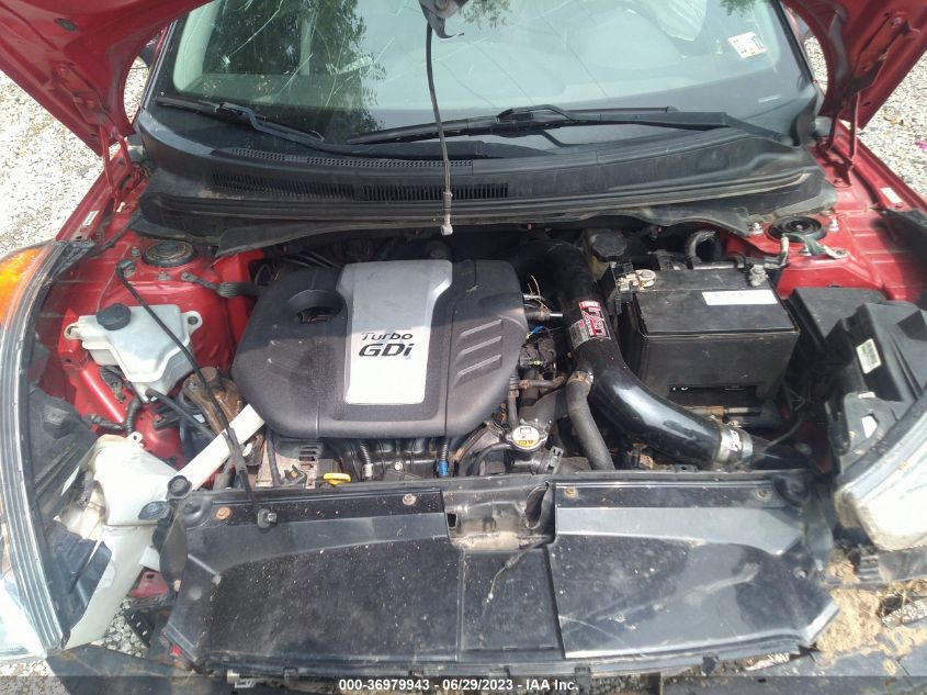 2013 HYUNDAI VELOSTER TURBO W/BLACK INT - KMHTC6AE6DU130392