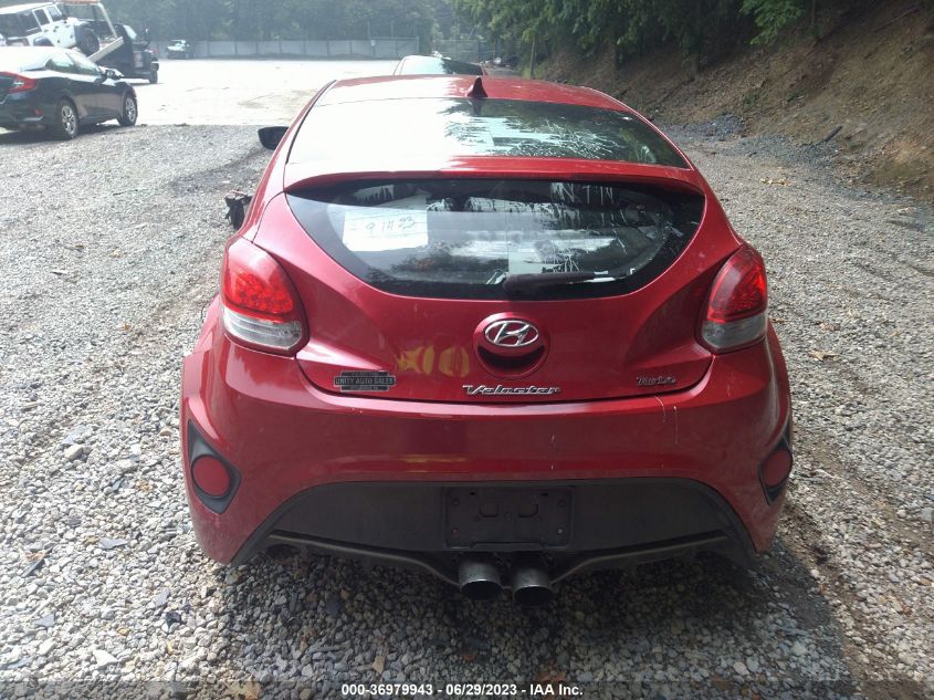 2013 HYUNDAI VELOSTER TURBO W/BLACK INT - KMHTC6AE6DU130392