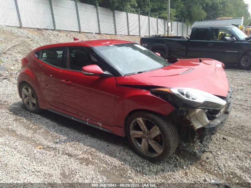 2013 HYUNDAI VELOSTER TURBO W/BLACK INT - KMHTC6AE6DU130392