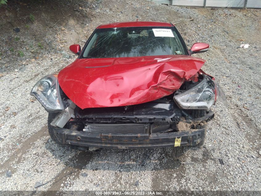 2013 HYUNDAI VELOSTER TURBO W/BLACK INT - KMHTC6AE6DU130392