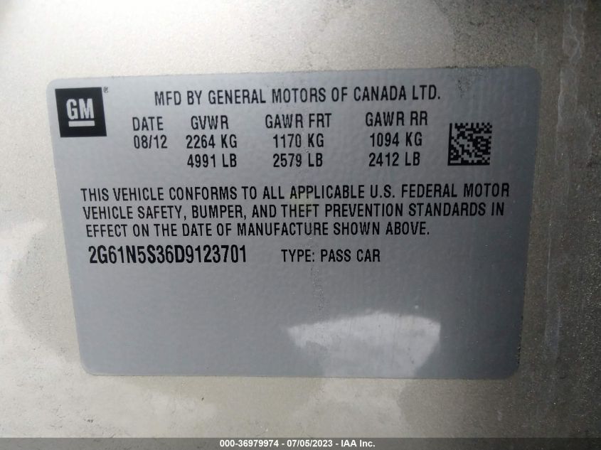 2013 CADILLAC XTS - 2G61N5S36D9123701