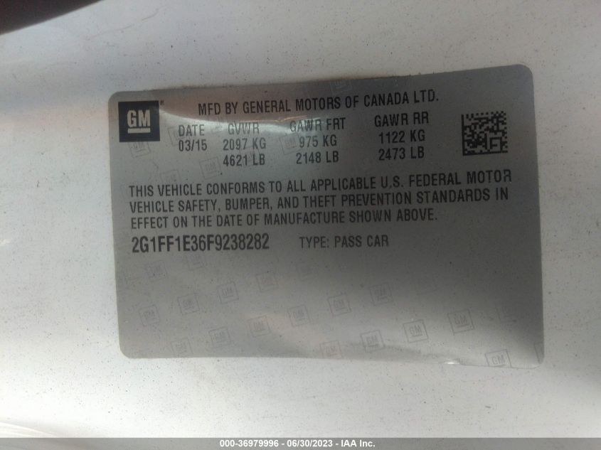 2015 CHEVROLET CAMARO LT - 2G1FF1E36F9238282