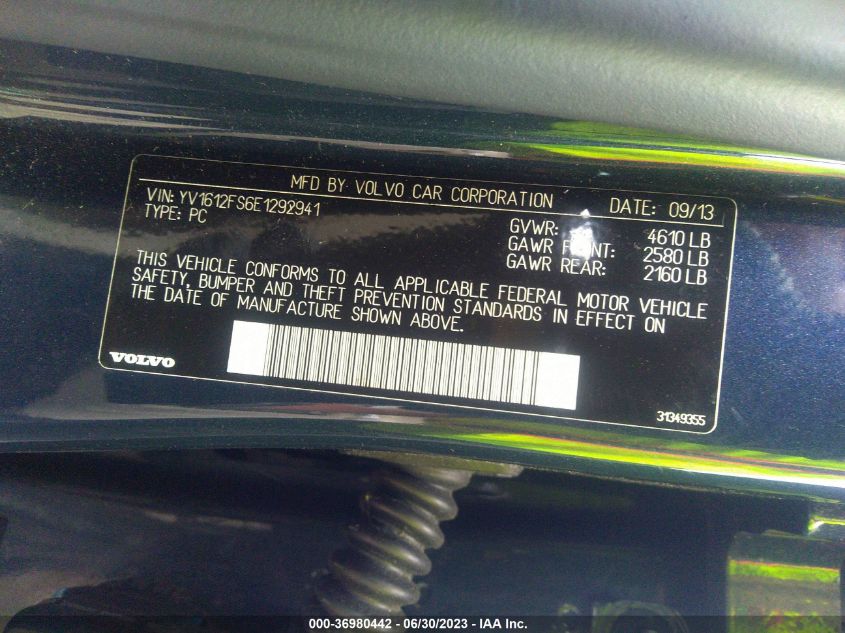 2014 VOLVO S60 T5 - YV1612FS6E1292941